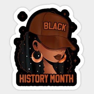 Black History Month Afro Melanin Black Women Afro American Sticker